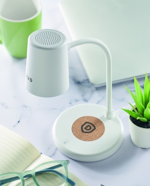 Logo trade promotional merchandise image of: Wireless charger, lamp speaker