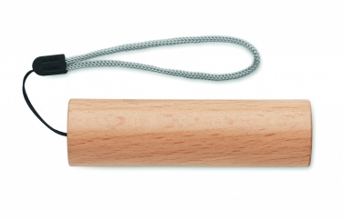 Logo trade promotional items image of: Beech wood rechargeable torch