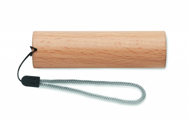 Logo trade promotional merchandise image of: Beech wood rechargeable torch