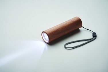 Logotrade promotional items photo of: Beech wood rechargeable torch