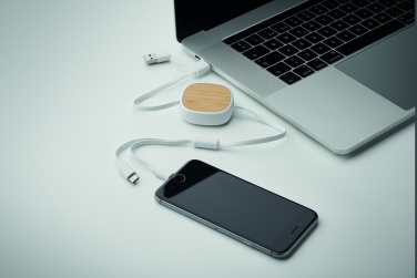 Logo trade corporate gifts image of: Retractable charging USB cable