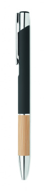 Logo trade promotional product photo of: Ballpoint pen made of aluminum with a bamboo grip