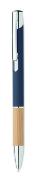 Logo trade advertising products picture of: Ballpoint pen made of aluminum with a bamboo grip