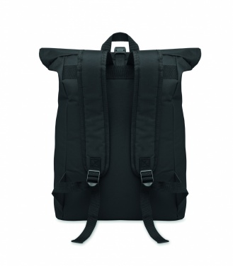 Logo trade corporate gifts image of: 600Dpolyester rolltop backpack