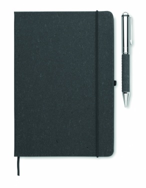 Logo trade promotional merchandise photo of: Recycled leather notebook set