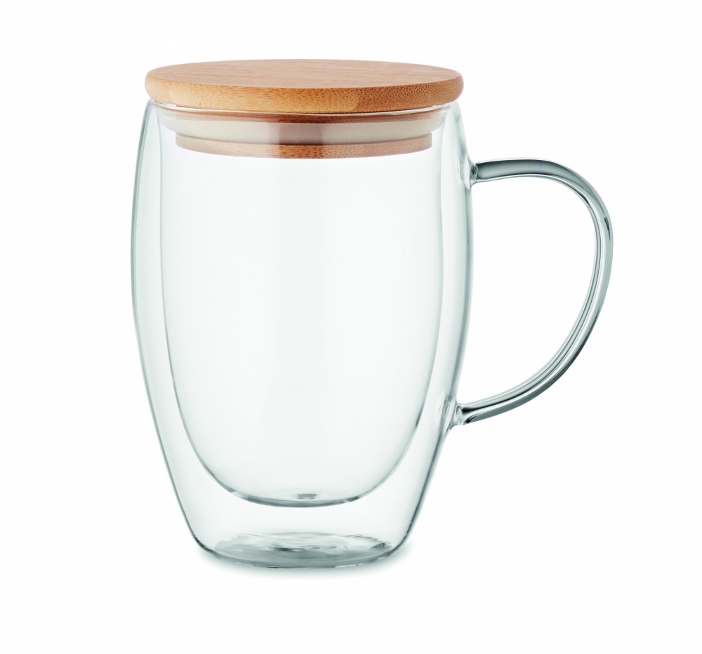 Logo trade promotional products image of: Double wall borosilicate mug