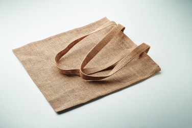 Logo trade promotional gift photo of: Jute long handled shopping bag