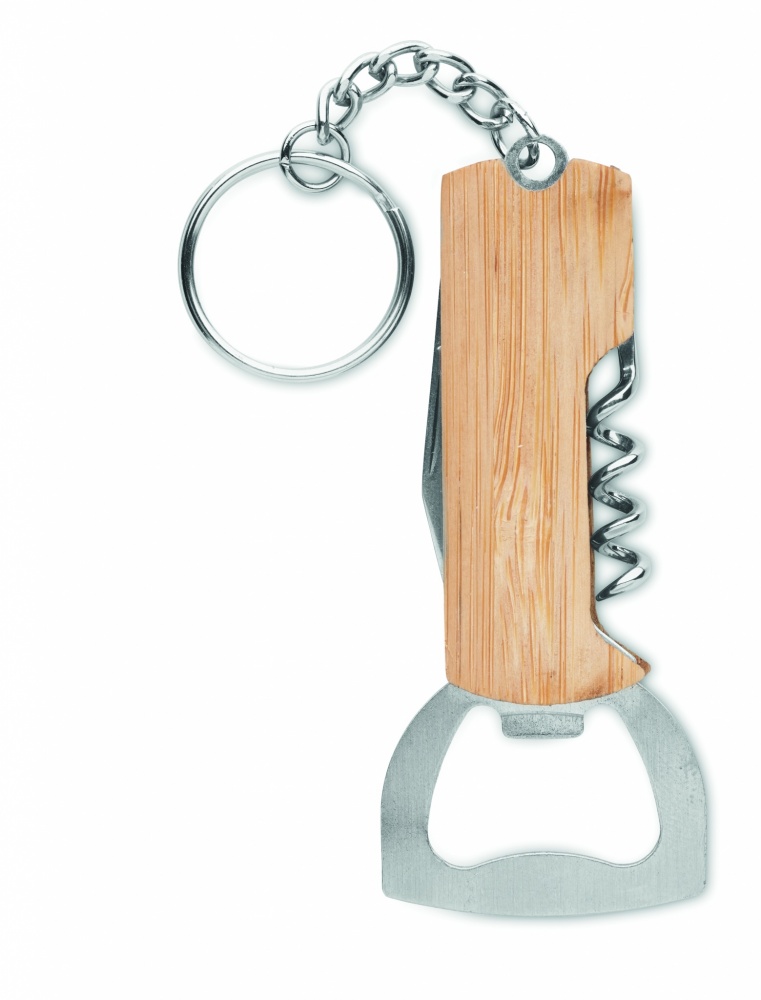 Logo trade promotional gift photo of: 3 in 1 bamboo pocket tool