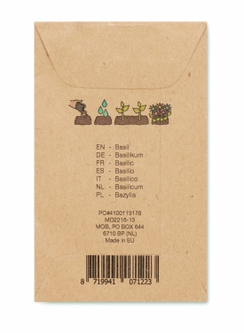 Logotrade promotional merchandise photo of: Basil seeds in craft envelope