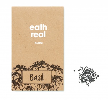 Logo trade promotional items picture of: Basil seeds in craft envelope