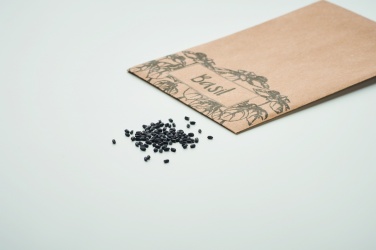 Logo trade promotional gift photo of: Basil seeds in craft envelope