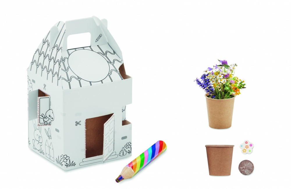 Logo trade advertising products image of: House shaped seeds grow set