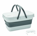 Collapsible picnic basket, White