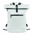 Laptop PU Rolltop backpack, White