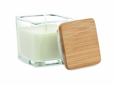 Logo trade promotional gifts image of: Squared fragranced candle 50gr