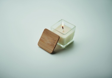 Logo trade business gifts image of: Squared fragranced candle 50gr