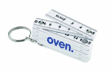 Logo trade promotional giveaway photo of: Carpenters ruler key ring 50cm Kotka