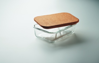 Logo trade promotional item photo of: Glass lunch box with cork lid