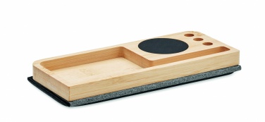 Logo trade business gift photo of: Wireless charger in bamboo 15W