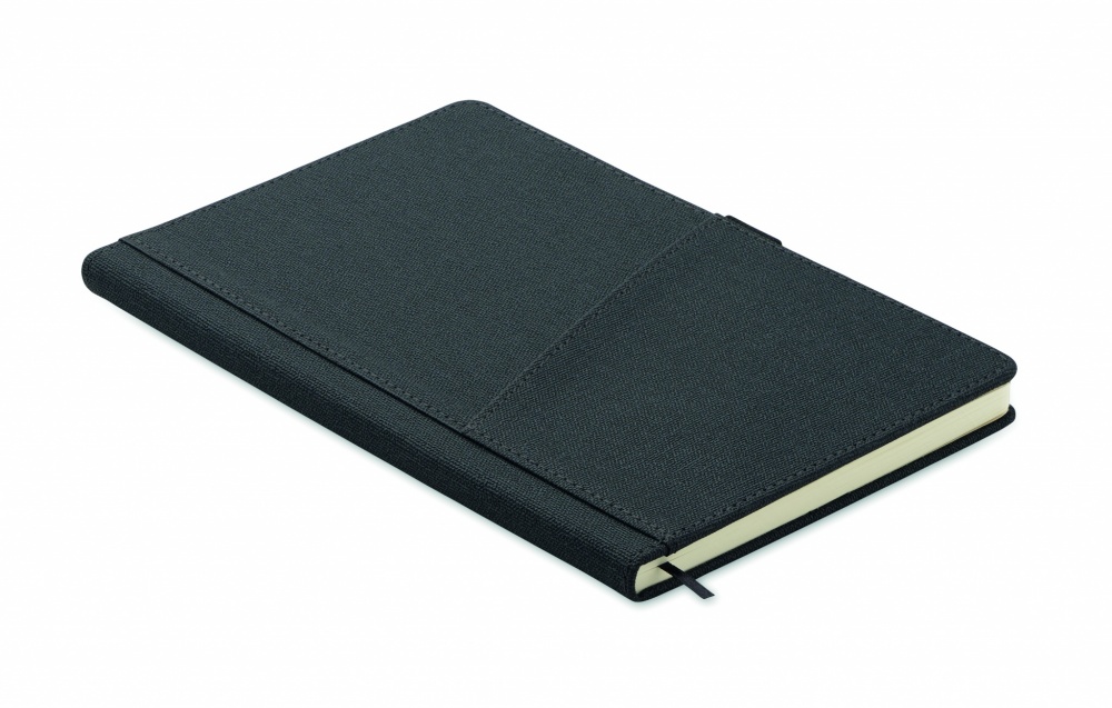 Logo trade promotional merchandise picture of: A5 notebook PU front pocket