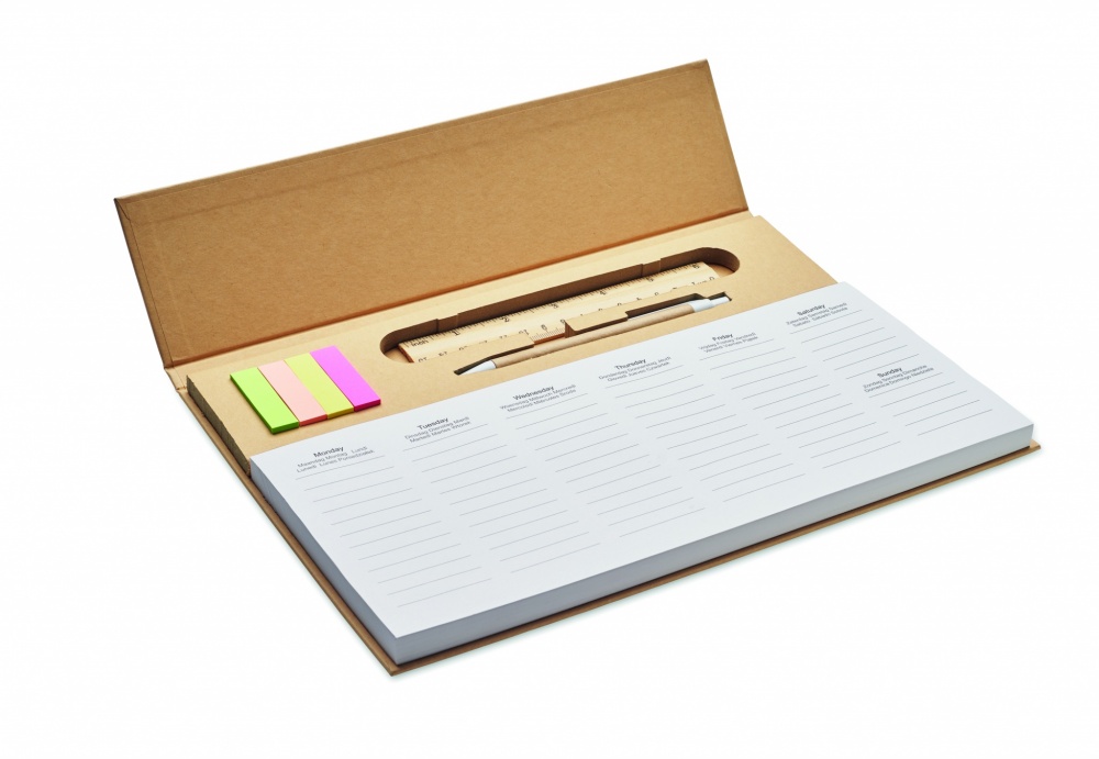 Logo trade promotional gifts image of: Weekly desktop planner