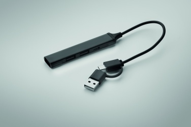 Logotrade promotional gift picture of: USB 4 port hub 19 cm