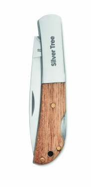 Logotrade business gift image of: Foldable knife in acacia wood