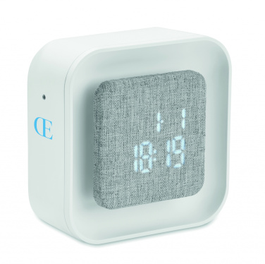 Logo trade advertising products picture of: Recycled ABS/RPET alarm clock Stuttgart