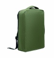 A safe 15-inch laptop backpack made of 300D RPET with a 210D RPET lining and customizable printing., Army Green