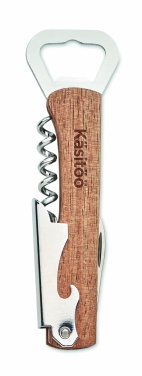 Logo trade promotional merchandise image of: 3 in 1 bamboo bottle opener WOOL