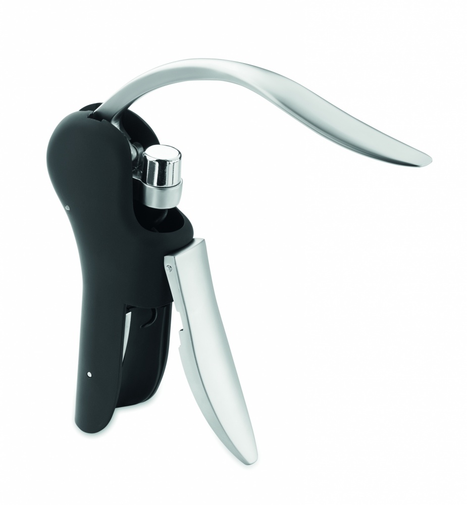 Logo trade promotional giveaways image of: Automatic lever corkscrew