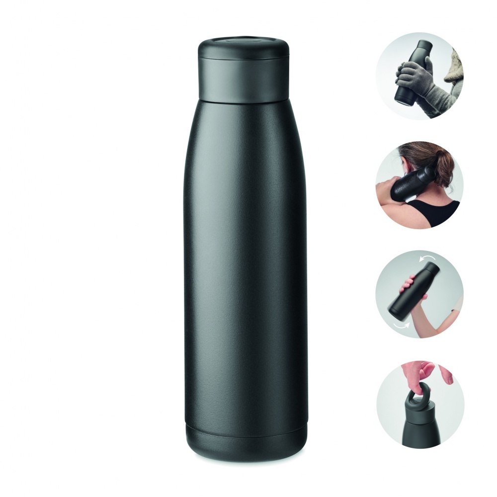 Logo trade promotional merchandise picture of: Heat-cool double wall bottle