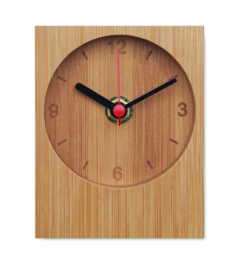 Logotrade promotional product image of: Bamboo table clock