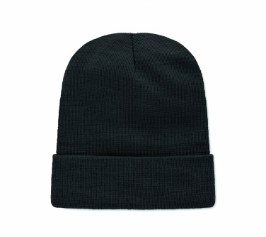 Logo trade promotional items image of: Unisex beanie RPET polyester