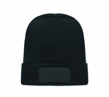 Logo trade promotional merchandise photo of: Unisex beanie RPET polyester