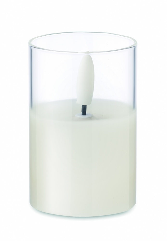 Logo trade advertising products picture of: LED wax candle in glass holder