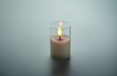 Logo trade advertising products picture of: LED wax candle in glass holder