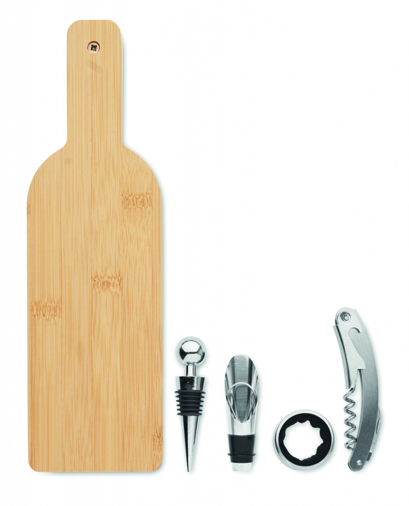 Logo trade promotional items image of: Bottle shaped wine set