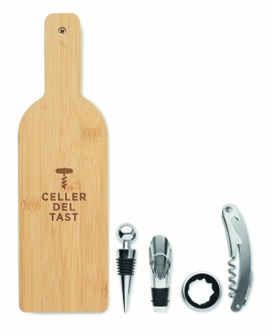 Logo trade promotional giveaway photo of: Bottle shaped wine set