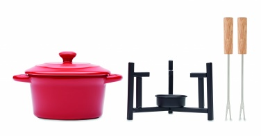 Logo trade promotional giveaways picture of: Ceramic fondue set 300 ml