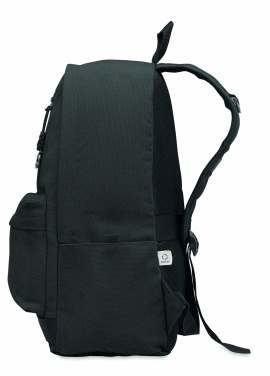 Logotrade corporate gift picture of: A 15-inch laptop backpack made of recycled pre-consumer cotton with customizable printing