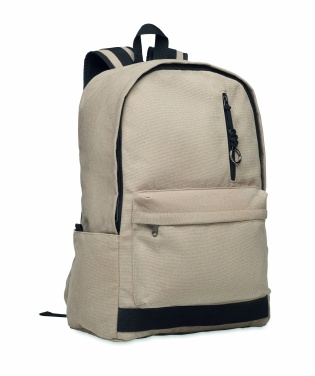 Logotrade promotional item picture of: A 15-inch laptop backpack made of recycled pre-consumer cotton with customizable printing