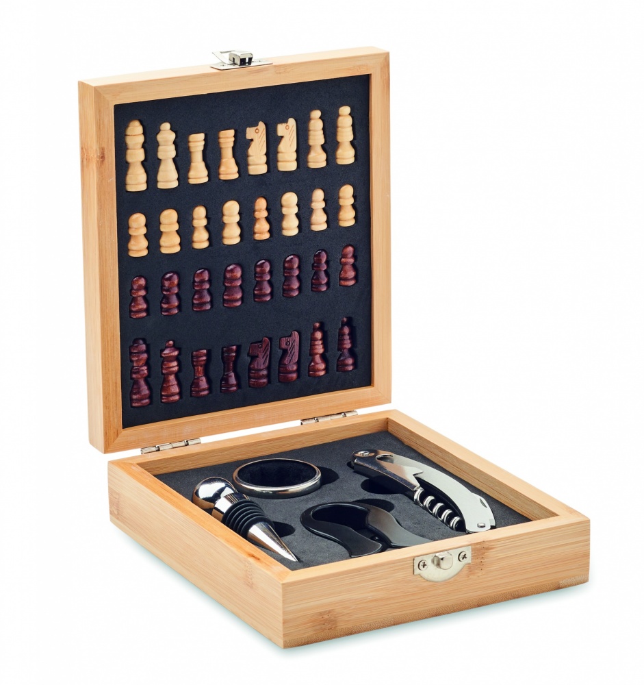 Logotrade advertising products photo of: Chess board wine set