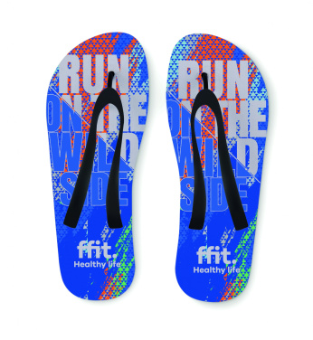 Logo trade promotional giveaways image of: Sublimation beach slippers