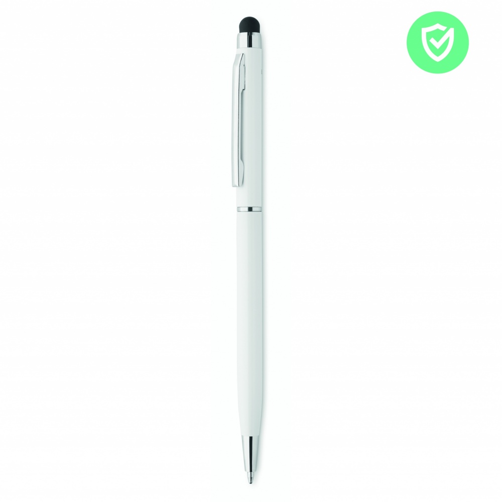 Logo trade promotional merchandise photo of: Stylus antibacterial pen