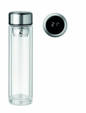 Logotrade promotional item picture of: Bottle with touch thermometer