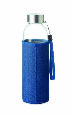 Logotrade promotional gift image of: Glass bottle in pouch 500 ml