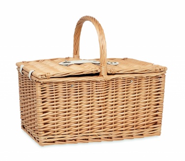 Logotrade promotional product picture of: Wicker picnic basket 4 people