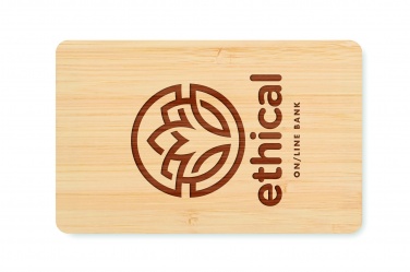 Logo trade advertising products image of: RFID card in bamboo material