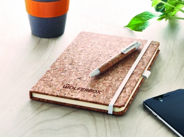 Logotrade promotional gift image of: A5 cork notebook with pen